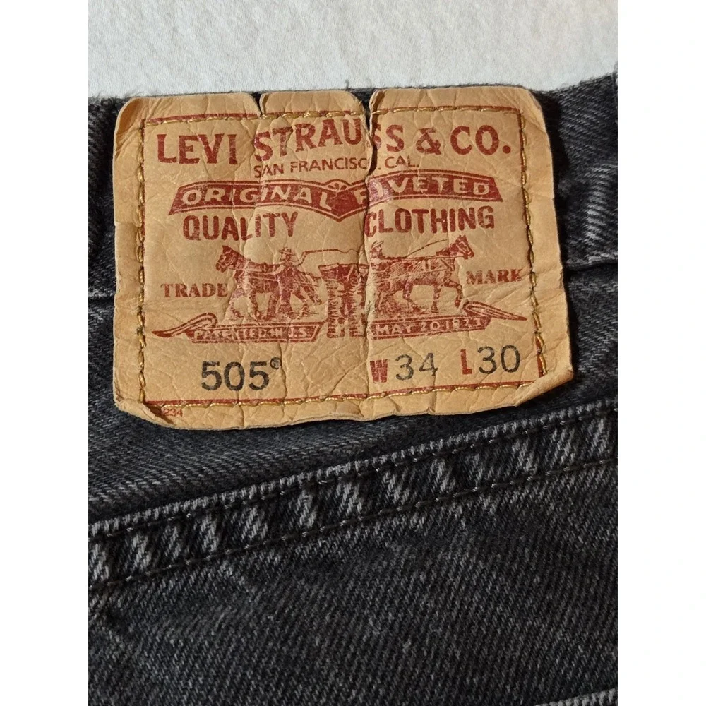Levi Strauss Mens 505‎ 34×30 Charcoal